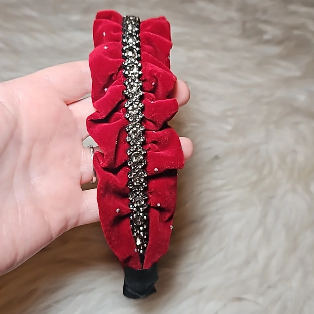 Velvet Rhinestone Headband